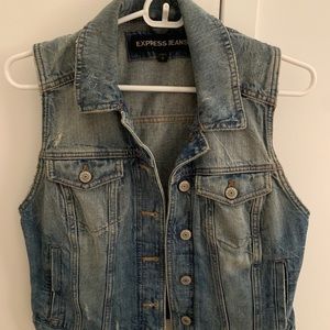 Express denim vest